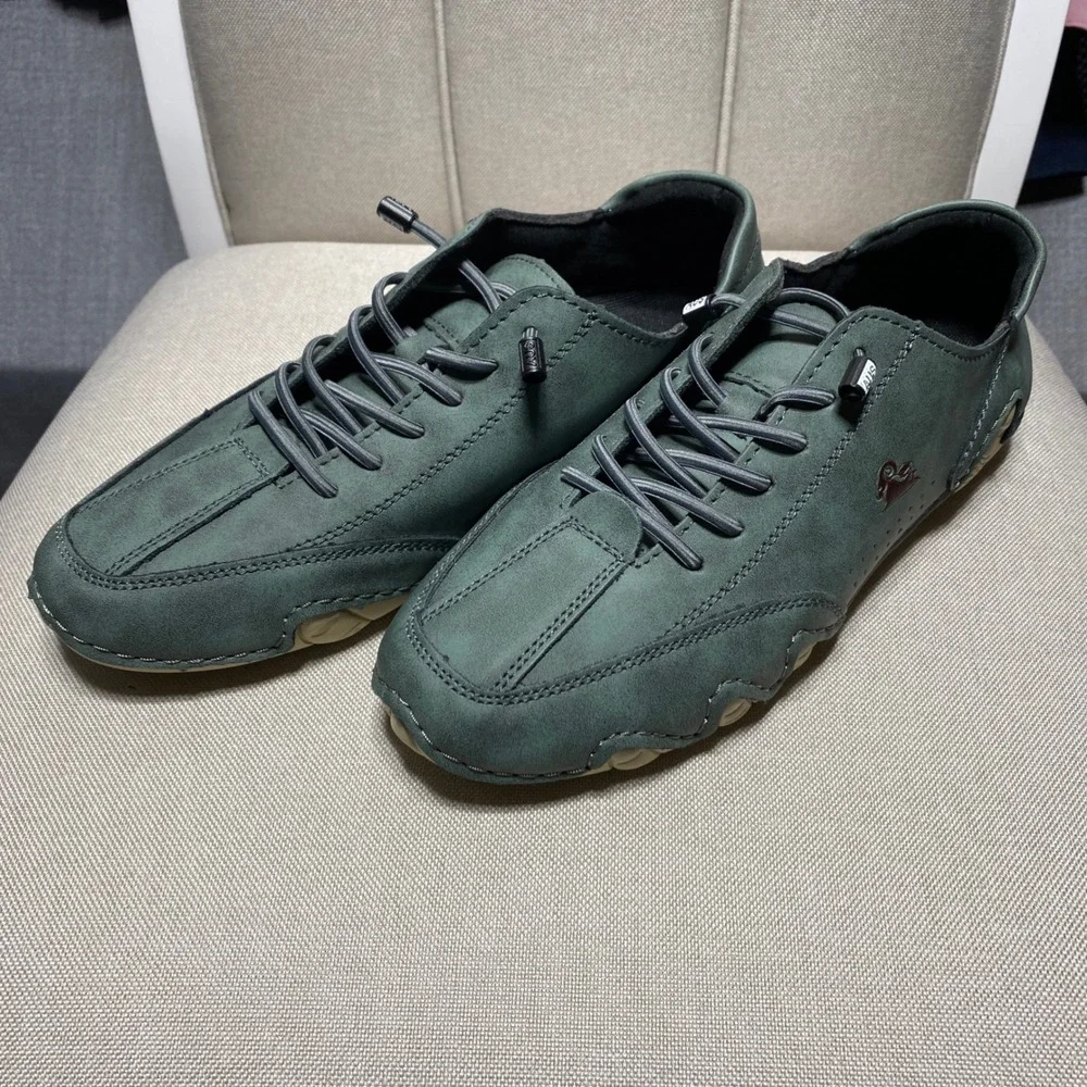 Dbeck AUS Green Leather Barefoot Minimalist‎ Walking Shoes Size 39 Mens Womens